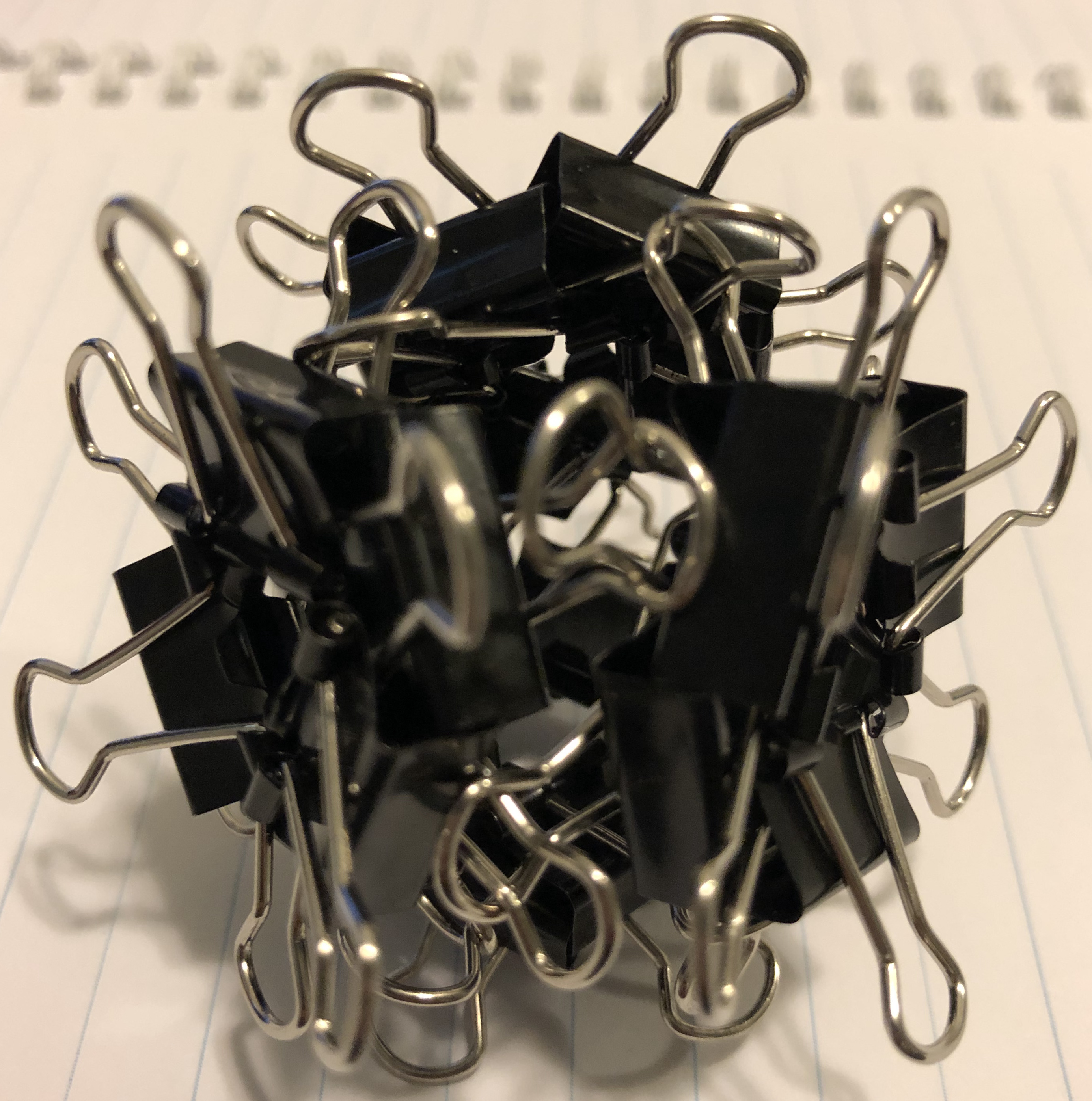 24 clips forming 4 Η-vertices forming tetrahedron