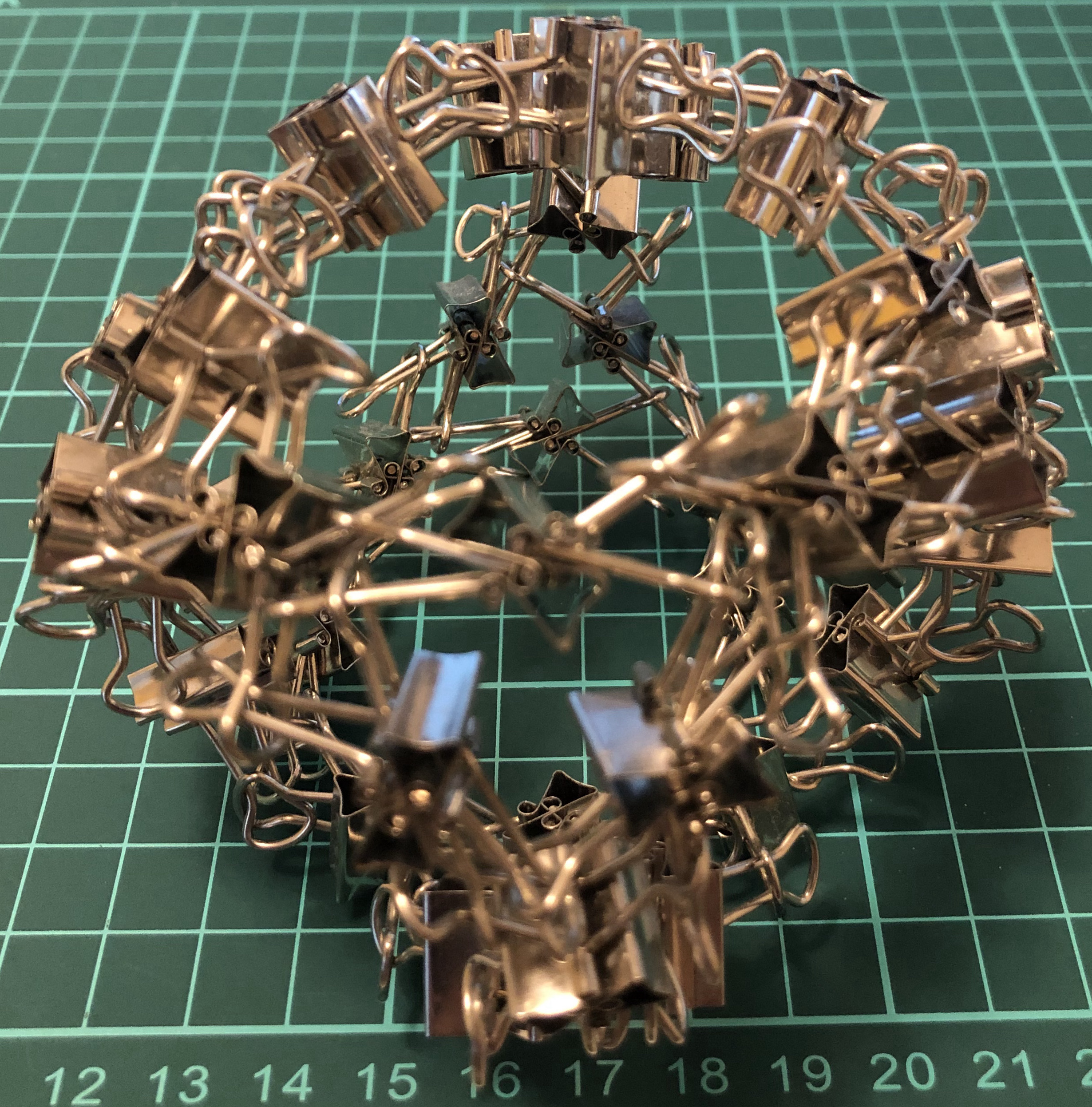 72 clips forming 36 I-edges forming truncated cube