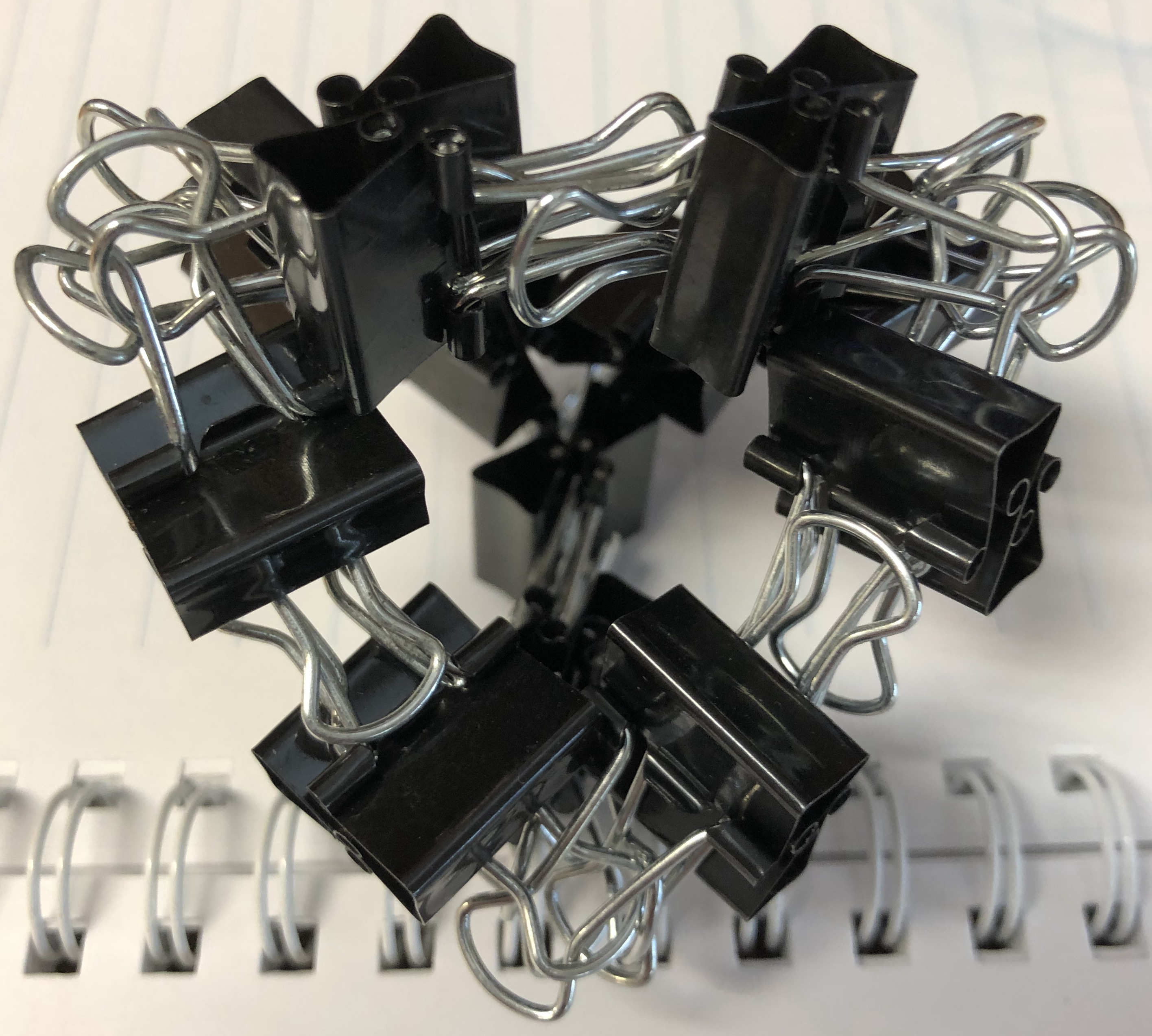 24 clips forming 6 II-edges forming tetrahedron
