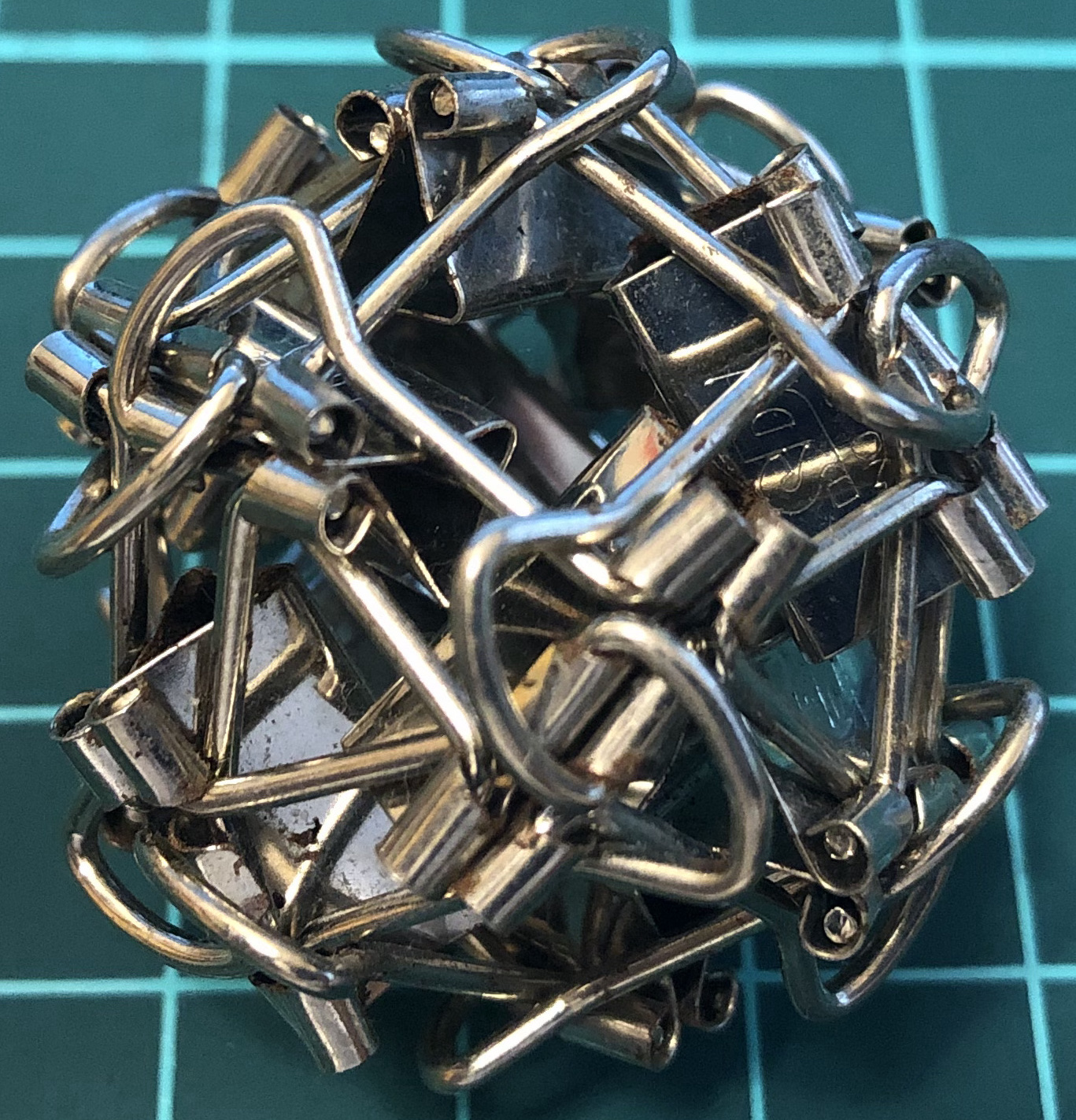 12 clips forming cuboctahedron